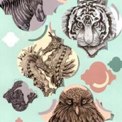 Totem Tiles<br>
Deborah K. Snider, copyright 2003<br>
Mixed-Media Collage and Micron Markers<br>
14 x 32 inches<br>
Available: $1,000 (20% to Honor the Earth)